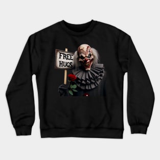 Free Hugs Scary Clown Valentine Halloween Horror Crewneck Sweatshirt